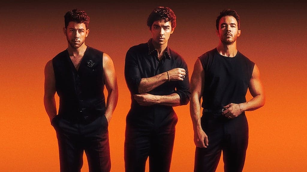 Promotional image for Jonas Brothers: The Burning Up Tour All Over Again