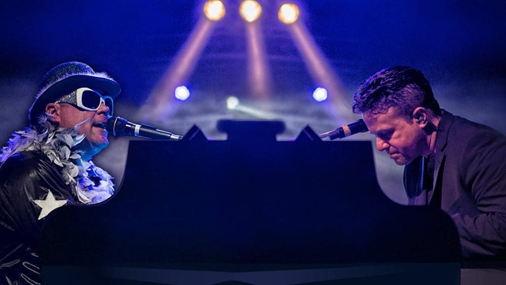 Promotional image for Face 2 Face - Elton John & Billy Joel Tribute