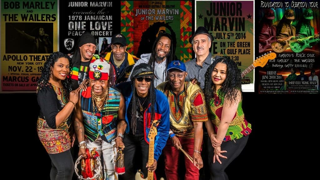 Promotional image for The Legendary Wailers ft. Junior Marvin