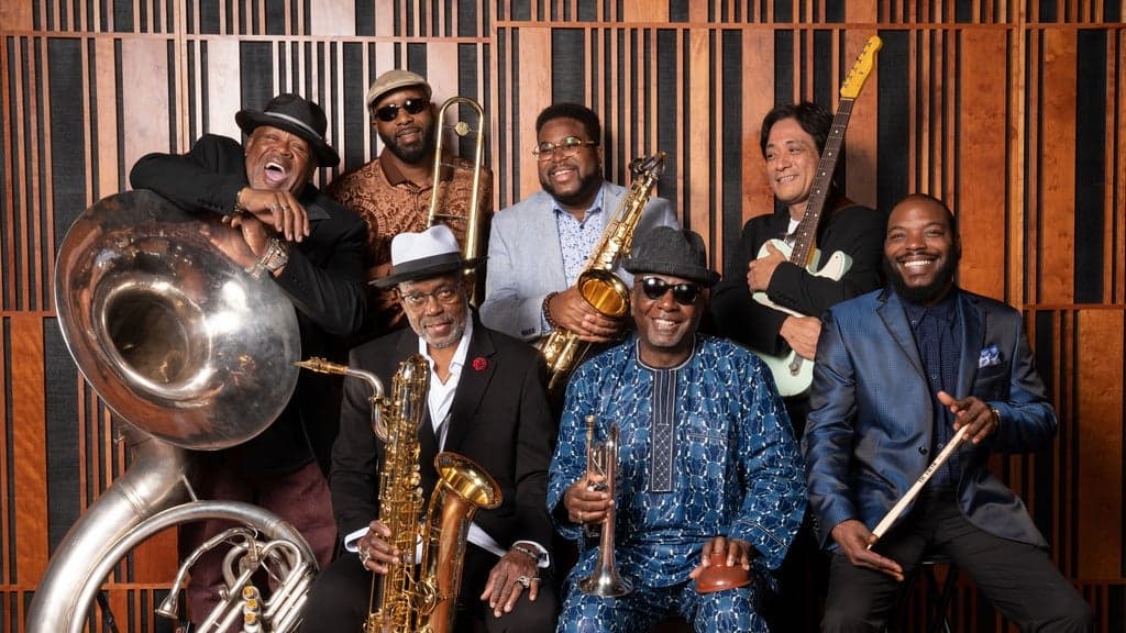 Promotional image for The Dirty Dozen Brass Band