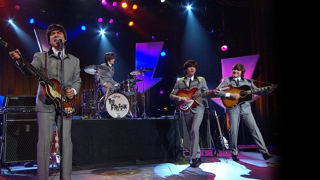 Promotional image for The Fab Four: Tribute To The Beatles A Hard Days Night