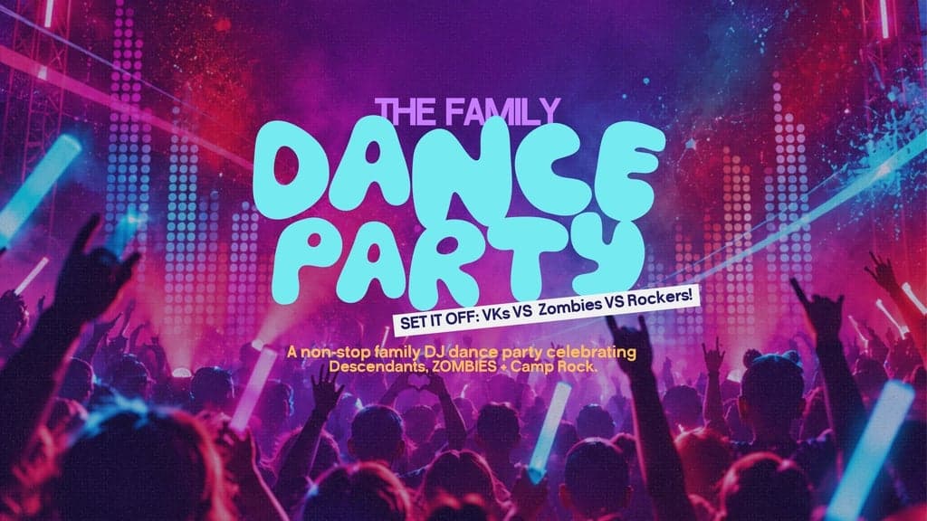 Promotional image for Set it Off: Descendants + Zombies + Camp Rock Family Rave Party!