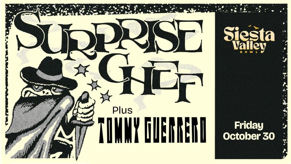 Promotional image for Surprise Chef plus Tommy Guerrero