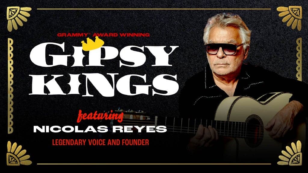 Promotional image for Gipsy Kings featuring Nicolas Reyes