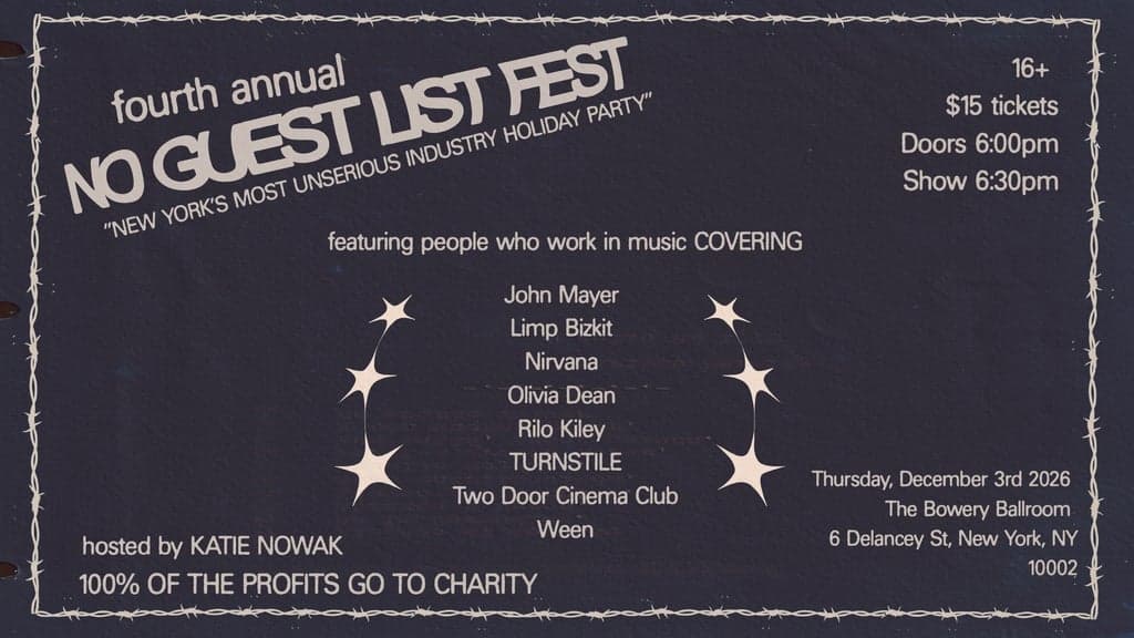 Promotional image for No Guest List Fest