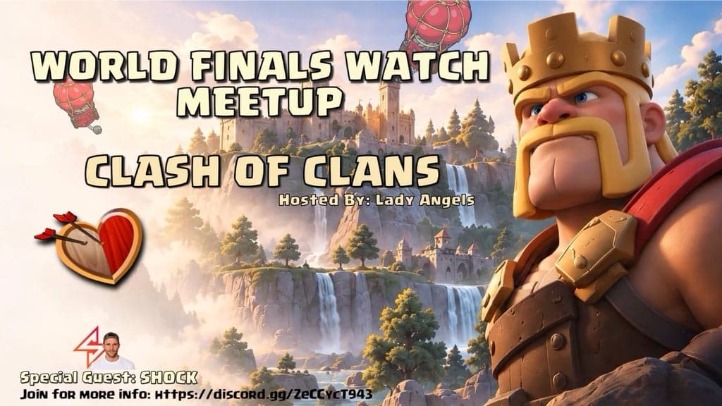 Promotional image for Worlds Finals Watch Party, Clash of Clans