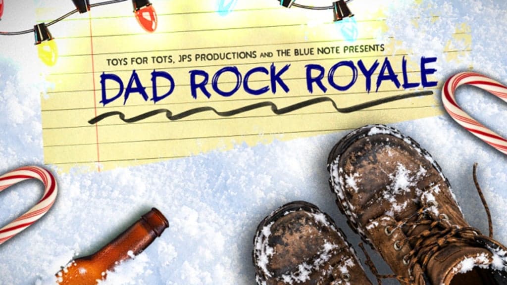 Promotional image for JPS Productions and Toys For Tots Presents: Dad Rock Royale