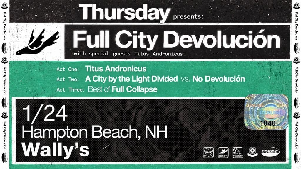 Promotional image for Thursday: Full City Devolucion
