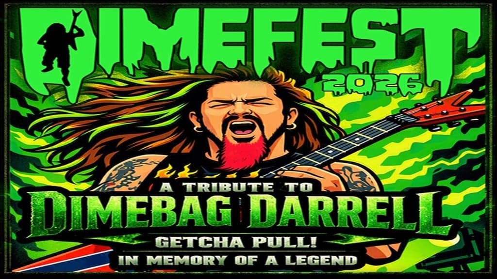 Promotional image for Dimefest 2026 featuing Cemetery Gatez: a Tribute to Pantera