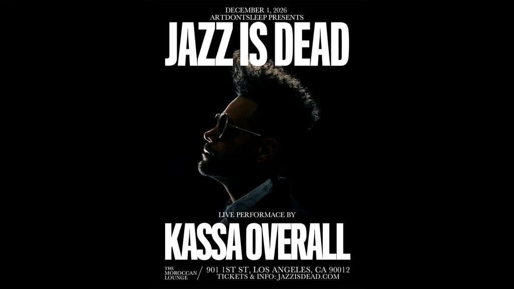 Promotional image for ARTDONTSLEEP Presents: Jazz Is Dead ft. Kassa Overall