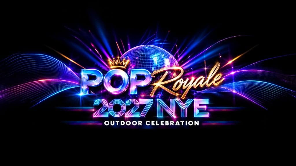 Promotional image for Palm Springs NYE Outdoor Celebration with Liquid Blue