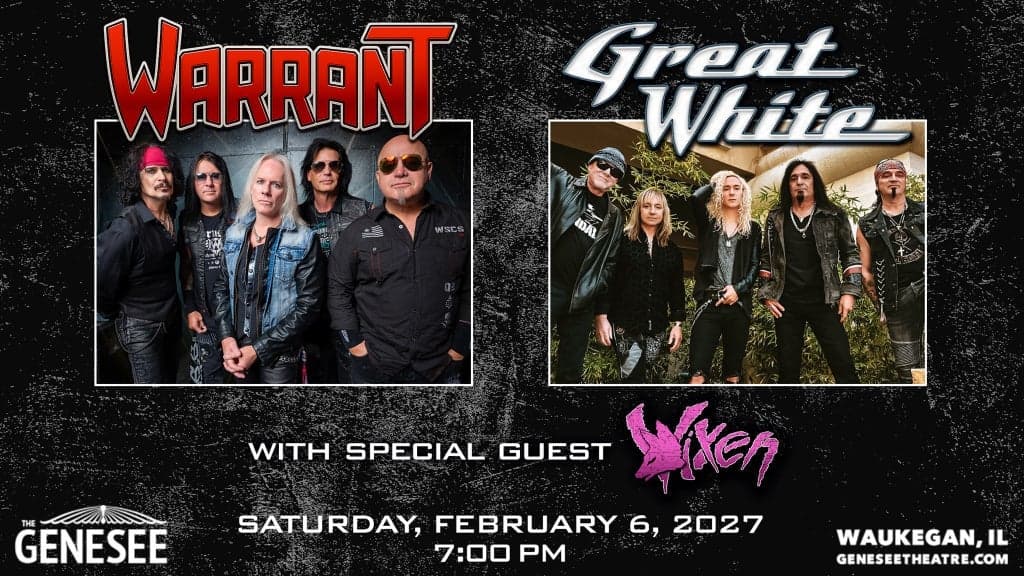 Promotional image for Warrant & Great White With Special Guest Vixen