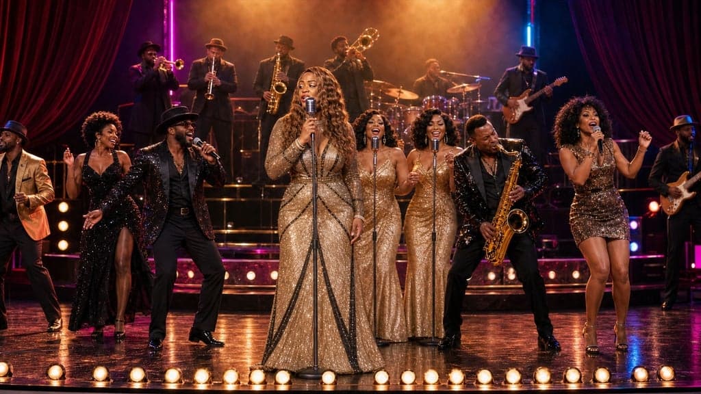 Promotional image for Motown, Chaka Khan, Luther Vandross, Jackson 5, James Brown