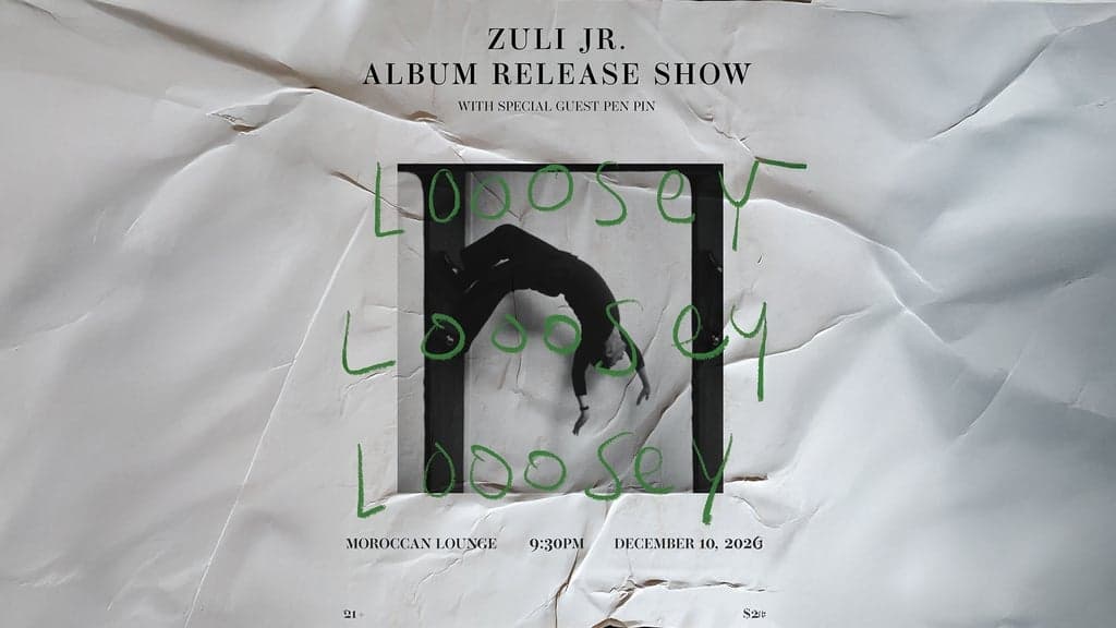 Promotional image for Zuli Jr. Album Release Show with Pen Pin