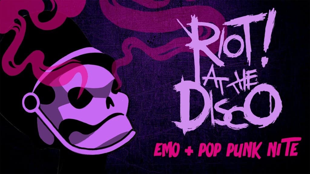Promotional image for Riot! at the Disco: Emo + Pop Punk Nite