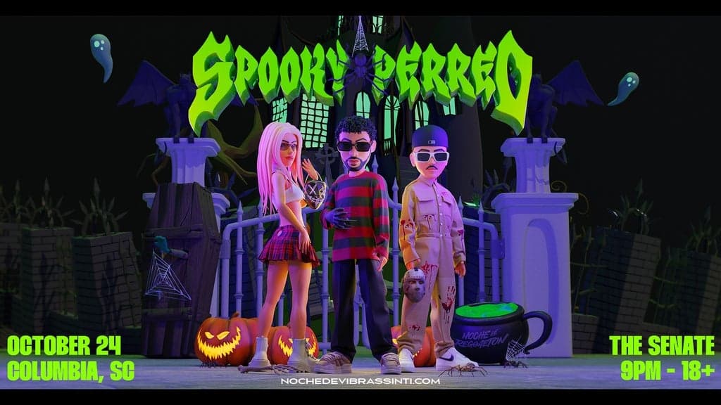 Promotional image for SPOOKY PERREO - Halloween Reggaeton Dance Party