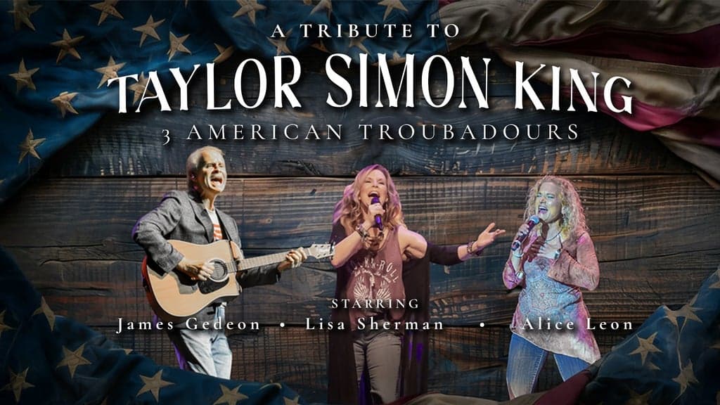 Promotional image for A Tribute to Taylor Simon King: 3 American Troubadours