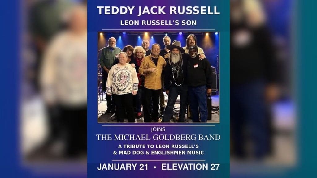 Promotional image for Tribute to Leon Russell and Mad Dogs & Englishmen ft Teddy Jack
