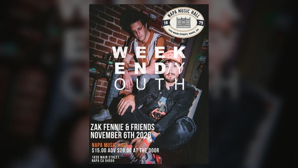 Promotional image for Weekend Youth with Top Secret Robot Alliance and Zak Fennie & Friends