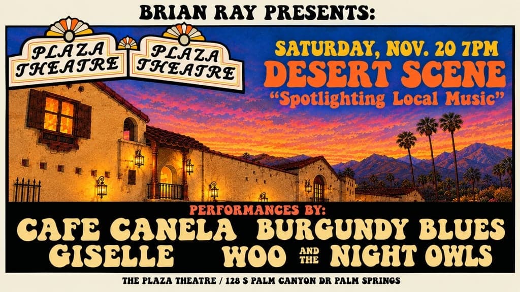 Promotional image for Brian Ray Presents: DESERT SCENE Spotlighting Local Music