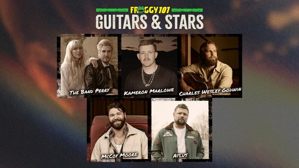 Promotional image for Froggy 101 Guitars & Stars presented by Burke's Gun Shop