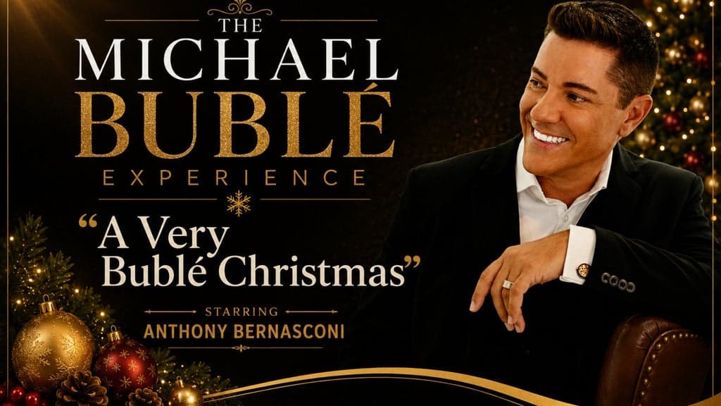Promotional image for A Very Buble Christmas Starring Anthony Bernasconi