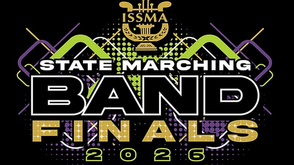 Promotional image for 2026 ISSMA Marching Band State Finals