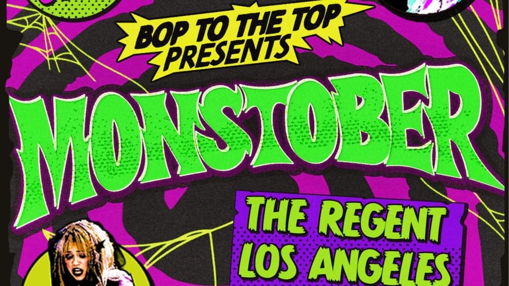 Promotional image for Bop to the Top presents MONSTOBER Ft. Drew Seeley (18+)