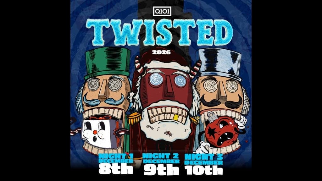 Promotional image for Q101 TWISTED 3-NIGHT SUPER TICKET