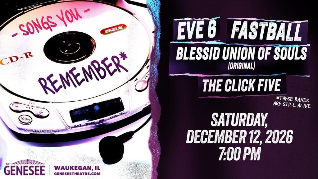 Promotional image for Songs You Remember: Eve 6, Fastball, Blessid Union of Souls, & Click 5