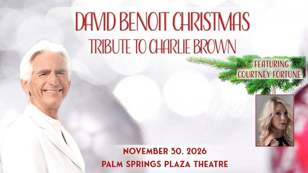 Promotional image for David Benoit Christmas Tribute to Charlie Brown, With Courtney Fortune