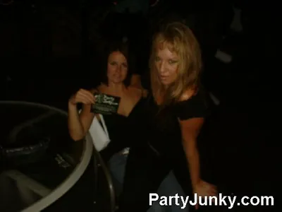 Guests posing for the camera at Coyote Ugly Bar & Grill, Jul 10, 2004