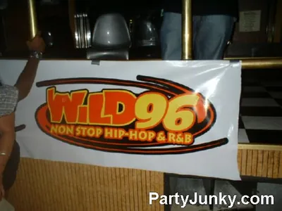 Venue sign and event banner at Sopranos Night Club, Aug 13, 2004