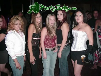 Guests posing for the camera at the Suga Free concert, Dec 14, 2003