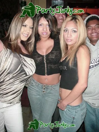 Guests posing for the camera at the Suga Free concert, Dec 14, 2003
