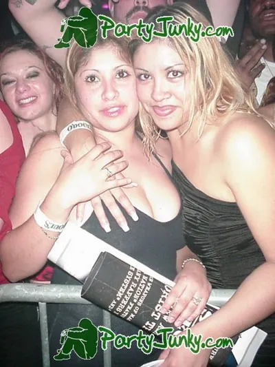 Guests posing for the camera at the Suga Free concert, Dec 14, 2003