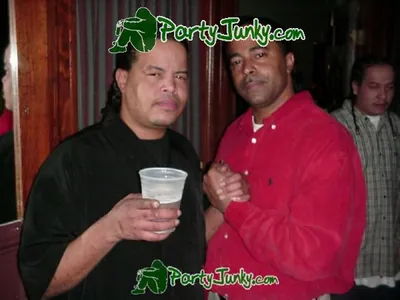 Guests posing for the camera at the Suga Free concert, Dec 14, 2003