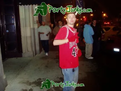 Guests outside the Suga Free concert at night, Dec 14, 2003