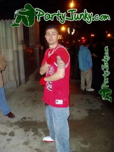 Guests outside the Suga Free concert at night, Dec 14, 2003