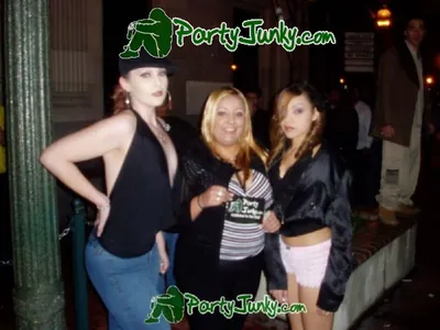 Guests posing for the camera at the Suga Free concert, Dec 14, 2003