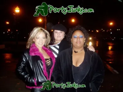 Guests posing for the camera at the Suga Free concert, Dec 14, 2003